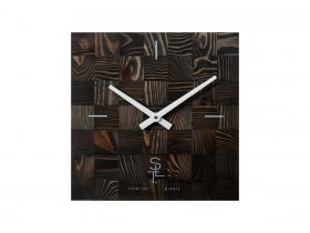 Часы настенные SLT 5195 CHESS BLACK WOOD в Дубровино - dubrovino.mebel-nsk.ru | фото