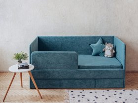 Диван-кровать Happy (бирюзовый) в Дубровино - dubrovino.mebel-nsk.ru | фото