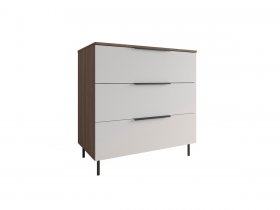 Комод 900 Роза (орех франклин карамельный/бежевый скин) в Дубровино - dubrovino.mebel-nsk.ru | фото