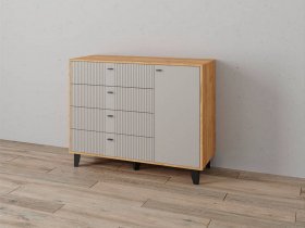 Комод «Катрин-13» (дуб крафт золотой/сантьяго софт) в Дубровино - dubrovino.mebel-nsk.ru | фото