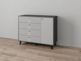 Комод «Катрин-13» (графит/светло-серый) в Дубровино - dubrovino.mebel-nsk.ru | фото