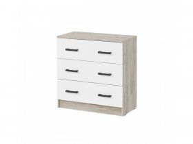 Комод КМ-02 Ронда (дуб крафт серый/дуб крафт белый) в Дубровино - dubrovino.mebel-nsk.ru | фото