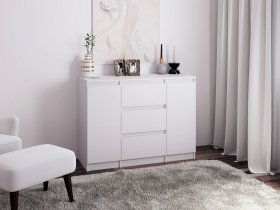 Комод Км011 (белый) в Дубровино - dubrovino.mebel-nsk.ru | фото
