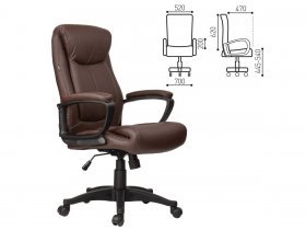 Кресло офисное BRABIX Enter EX-511, коричневое в Дубровино - dubrovino.mebel-nsk.ru | фото
