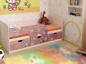 Кровать детская с ящиками 1,86 Минима Hello Kitty в Дубровино - dubrovino.mebel-nsk.ru | фото