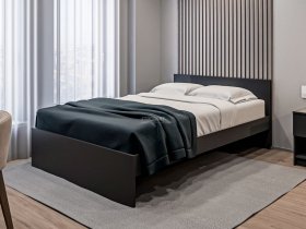 Кровать двуспальная 1,4м Бруклин СБ-3353 (диамант серый) в Дубровино - dubrovino.mebel-nsk.ru | фото