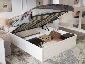 Кровать двуспальная 1,6 м Венеция КРМП-160 с подъемным механизмом в Дубровино - dubrovino.mebel-nsk.ru | фото