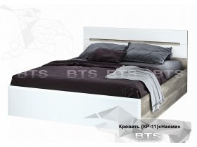 Кровать двуспальная 1,6 м  Наоми КР-11 в Дубровино - dubrovino.mebel-nsk.ru | фото