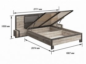 Кровать двуспальная 1,6м с под.мех. Клео в Дубровино - dubrovino.mebel-nsk.ru | фото