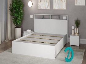 Кровать односпальная 0,9 м Троя (белый) в Дубровино - dubrovino.mebel-nsk.ru | фото