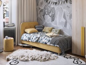 Кровать односпальная Лео 0,9 м в Дубровино - dubrovino.mebel-nsk.ru | фото