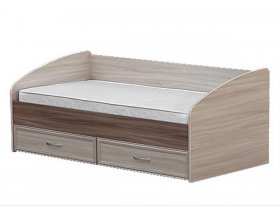 Кровать односпальная с ящиками 0,9 м-1 в Дубровино - dubrovino.mebel-nsk.ru | фото