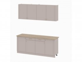 Кухонный гарнитур 2,0м Одетта (меланж/дуб сонома) в Дубровино - dubrovino.mebel-nsk.ru | фото