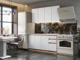 Кухонный гарнитур Ника 1,6 м (белый) в Дубровино - dubrovino.mebel-nsk.ru | фото
