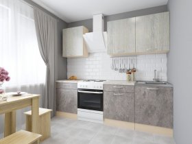 Модульная кухня Йота (пикард/цемент) в Дубровино - dubrovino.mebel-nsk.ru | фото