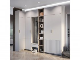 Модульная прихожая Пандора (кашемир/MF03) в Дубровино - dubrovino.mebel-nsk.ru | фото