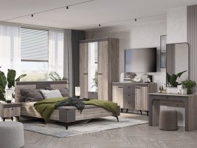 Модульная спальня Кассандра (дуб смоки/MF14) в Дубровино - dubrovino.mebel-nsk.ru | фото