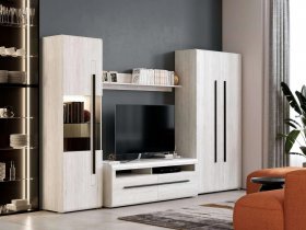 Модульная стенка Ницца (дуб витенберг) в Дубровино - dubrovino.mebel-nsk.ru | фото