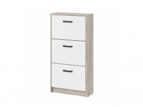 Обувница ОБ-2 Вега (дуб крафт серый/белый) в Дубровино - dubrovino.mebel-nsk.ru | фото