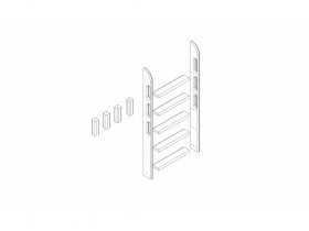 Пакет №10 Прямая лестница и опоры для двухъярусной кровати Соня в Дубровино - dubrovino.mebel-nsk.ru | фото