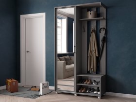 Прихожая «Ларго-2» (графит серый) в Дубровино - dubrovino.mebel-nsk.ru | фото
