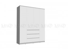 Шкаф 1600 с ящиками Челси (белый) в Дубровино - dubrovino.mebel-nsk.ru | фото