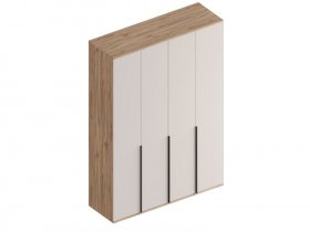 Шкаф 4-ств Сицилия (дуб альпийский/тефия) в Дубровино - dubrovino.mebel-nsk.ru | фото