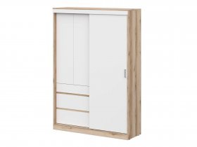 Шкаф-купе (1,5м) Брауни (дуб делано/белый) в Дубровино - dubrovino.mebel-nsk.ru | фото