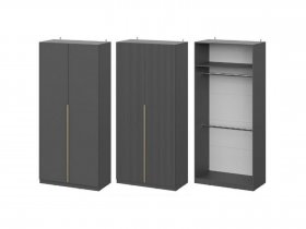 Шкаф ШК-100 Эккервуд (графит) в Дубровино - dubrovino.mebel-nsk.ru | фото