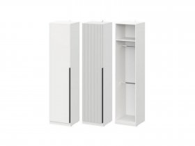 Шкаф ШК-50 Эккервуд (белый) в Дубровино - dubrovino.mebel-nsk.ru | фото