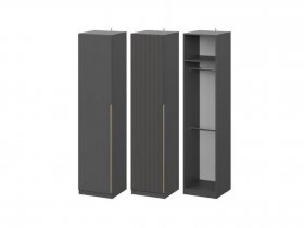 Шкаф ШК-50 Эккервуд (графит) в Дубровино - dubrovino.mebel-nsk.ru | фото