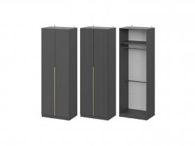 Шкаф ШК-75 Эккервуд (графит) в Дубровино - dubrovino.mebel-nsk.ru | фото