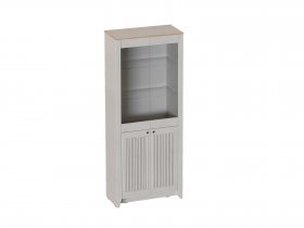 Шкаф-витрина двухдверная Валенсия (гостиная) в Дубровино - dubrovino.mebel-nsk.ru | фото