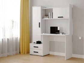Стол письменный «Квартет-9» (белый) в Дубровино - dubrovino.mebel-nsk.ru | фото