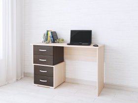 Стол письменный Сити-2 (венге/дуб молочный) в Дубровино - dubrovino.mebel-nsk.ru | фото