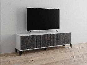 Тумба под ТВ Парус-10 (белый/мальта грей) в Дубровино - dubrovino.mebel-nsk.ru | фото