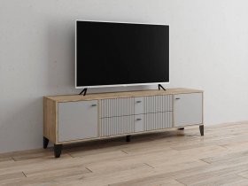 Тумба под ТВ Парус-10 (дуб крафт серый/серый) в Дубровино - dubrovino.mebel-nsk.ru | фото