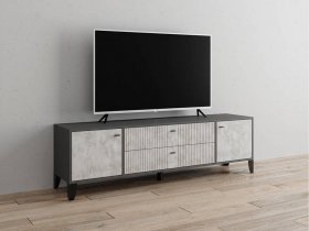 Тумба под ТВ Парус-10 (графит/мальта) в Дубровино - dubrovino.mebel-nsk.ru | фото