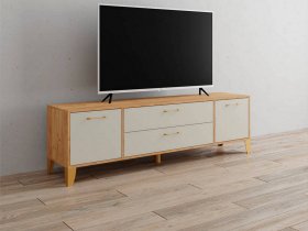 Тумба под ТВ Парус-13 (дуб крафт золотой/кашемир) в Дубровино - dubrovino.mebel-nsk.ru | фото