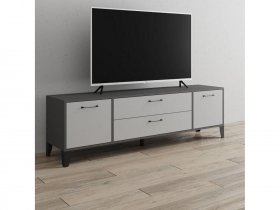 Тумба под ТВ Парус-13 (графит серый/камень серый) в Дубровино - dubrovino.mebel-nsk.ru | фото