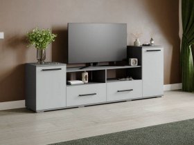 Тумба под ТВ Парус-2 (графит серый/серый камень) в Дубровино - dubrovino.mebel-nsk.ru | фото
